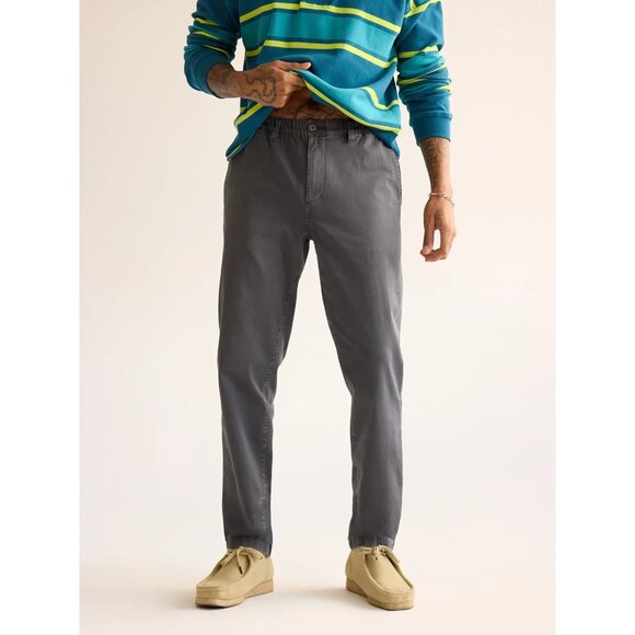 Chubbies Originals Stretch Twill Pant The Faded Greys Small Elastic Waist Pants - Picture 1 of 10